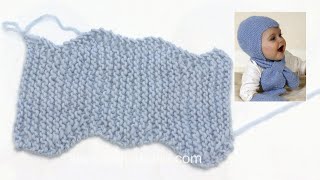 How to knit a helmet hat  worked sideways [upl. by Nuaj]