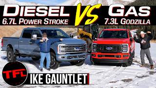 Can a GasPowered Ford F250 V8 Outtow a Power Stroke Diesel on the Worlds Toughest Towing Test [upl. by Hanzelin]