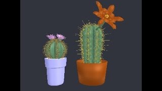 3D Model of cactus  file HouseplantsCactus181013max [upl. by Leahcimauhsoj]