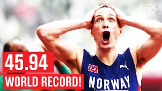 Warholm smashes WORLD RECORD  Full Mens 400m Hurdles Final  Tokyo Replays [upl. by Wolford530]