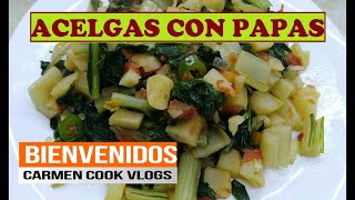 ACELGAS CON PAPAS  CarmenCookVlogs [upl. by Preciosa]