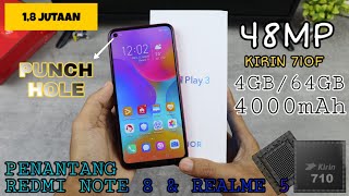 🔥🔥Killer realme 5  48MP Punch hole KIRIN 710F  Unboxing amp Hand on Honor play 3 Indonesia [upl. by Droc348]