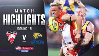 Sydney v West Coast Highlights  Round 15 2023  AFL [upl. by Arnaud]