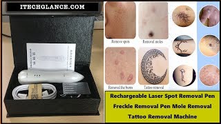 RECHARGEABLE LASER SPOT REMOVAL PEN FRECKLE REMOVAL PEN MOLE REMOVAL TATTOO REMOVAL MACHINE [upl. by Mun]