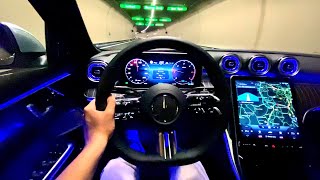 2022 Mercedes C Class AMG  NIGHT Drive C220d FULL Review Interior Exterior [upl. by Macdermot129]