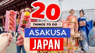 20 things you MUST DO in ASAKUSA TOKYO 🇯🇵  Japan Travel Guide [upl. by Aerdnaz474]