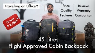 Comparing Top 3 Budget Travel amp Office Backpacks  Flight Approved  Safari Aristocrat Gear Turbo [upl. by Giustino889]