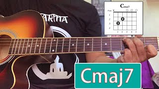 How to Play the Cmaj7 Chord on Guitar C major 7  Beginners Guitar Lessons [upl. by Yeslehc715]