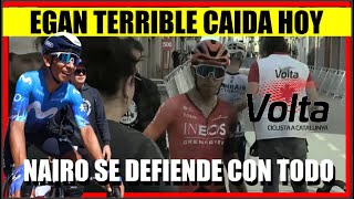 RESUMEN 1 ETAPA VOLTA a CATALUNYA 2024 EGAN Bernal TERRIBLE CAIDA NAIRO Quintana RESPONDE [upl. by Tumer]