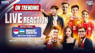 LIVE REACTION  UZBEKISTAN VS INDONESIA  AFC U23 ASIAN CUP 2024  DEMAM BOLA [upl. by Enttirb]