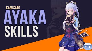 GENSHIN IMPACT Ayaka Skills [upl. by Mabelle]