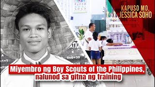 Miyembro ng Boy Scouts of the Philippines nalunod sa gitna ng training  Kapuso Mo Jessica Soho [upl. by Evetta451]