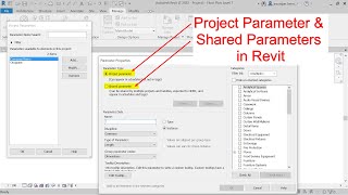 Shared Parameters and Project parameters in Revit [upl. by Anerda]