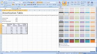 Amortization Table and cash Flow in Excel [upl. by Elnore]