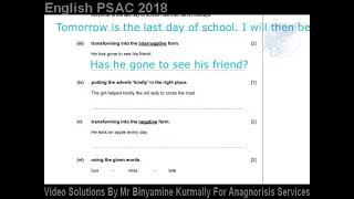 Question 5 PSAC 2018 [upl. by Trilbee232]