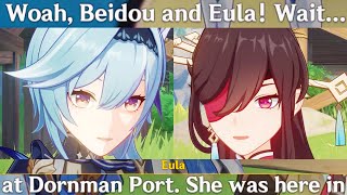 EULA Meets BEIDOU in Mondstadt Cutscene Genshin Impact [upl. by Eniliuqcaj201]