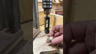 Adding a decorative dowel to corner half lap joint [upl. by Melville]