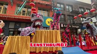 San Francisco Chinatown Lion Dance High Poles Performance World Dragon amp Lion Dance Day 2024 [upl. by Ricarda]