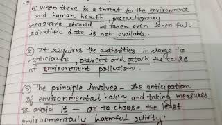 Precautionary Principle Imp Questions 6th Sem Part 35 [upl. by Accalia787]