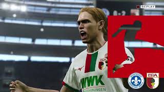 Darmstadt vs Augsburg  Highlights  Bundesliga 2324  PES 21 [upl. by Issiah]