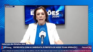 Telma Spera candidata a prefeita de Assis fala sobre mobilidade urbana [upl. by Ellesor]