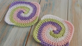 How to Crochet a Spiral Granny Square [upl. by Isabea]