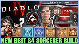 Diablo 4  New Best S4 Highest Damage Sorcerer Build  Easy Early Torment At 50  Full Guide amp More [upl. by Rikahs]