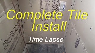 Complete bathroom shower install time lapse start to finish [upl. by Moshe]