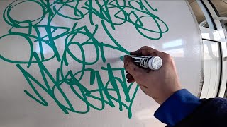 Graffiti test with Wekman  Fat Tool paint markers [upl. by Atnuhs]