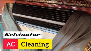 Kelvinator AC Cleaning Bangla  এসি সার্ভিসিং দেখুন  Split AC Service Indoor Unit [upl. by Freida]