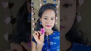 Bindi with real flower 😱bindi hack youtubeshorts shorts diy hack festival wedding bindi [upl. by Leahcimrej288]