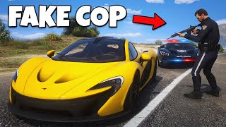 Stealing Super Cars as Fake Cop in GTA 5 RP [upl. by Ethban]