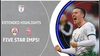 FIVE STAR IMPS  Barnsley v Lincoln City extended highlights [upl. by Ylrehs170]