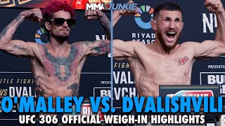 Sean OMalley and Merab Dvalishvili on weight for UFC 306 title headliner  Noche UFC  Highlights [upl. by Nnylav]