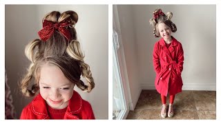 Cindy Lou Who  Dr Suess Hairstyle  Lu’s Hairdos [upl. by Hilario826]