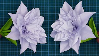 Easy White Paper Flower Making  DIY Paper Crafts Flowers [upl. by Annohsed]