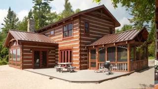 StoneMill Log amp Timber Homes  Camp Mudjeekee Log Home [upl. by Suriaj]