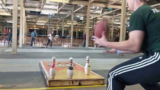 Football Bowling at the Fowling Warehouse in Hamtramck MI [upl. by Lathe295]