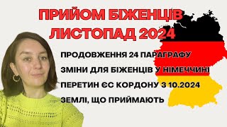 Прийом біженців у листопаді 2024 Зменшення виплат Зміни при перетині ЄСкордону [upl. by Yecrad961]