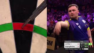 LUKE LITTLER HITS A NINE DARTER IN THE PREMIER LEAGUE FINAL [upl. by Staffan]