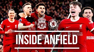 Best View Of Emphatic Premier League Win  Inside Anfield  Liverpool 41 Chelsea [upl. by Ontine]