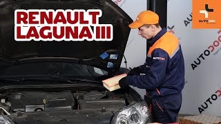 Hoe een luchtfilter motor vervangen op een RENAULT LAGUNA 3 HANDLEIDING  AUTODOC [upl. by Erot429]