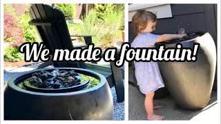 How to Make a Ceramic Pot Fountain for a Patio [upl. by Yerfej148]