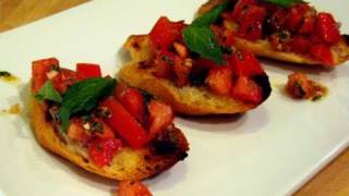 Bruschetta with Tomato amp Basil Recipe  Laura Vitale quotLaura In The Kitchenquot Episode 1 [upl. by Clabo]