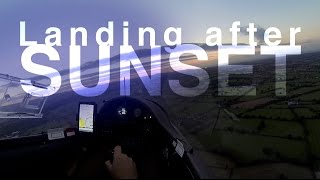 Landing after sunset in a glider [upl. by Htenay]