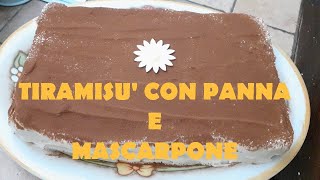 Tiramisu con Mascarpone e Panna  Ricetta semplice [upl. by Carol]