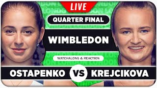 OSTAPENKO vs KREJCIKOVA  Wimbledon 2024 Quarter Final  LIVE Tennis Talk Watchalong [upl. by Ignace]