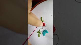 Flower embroidery designs flowers flowerembroidery diynstitch bullionstitch satinstitch shorts [upl. by Naejamron184]