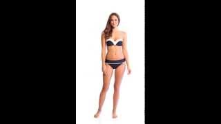 Nautica Womens Spindle Underwire Bandeau Top  SwimOutletcom [upl. by Namruht898]