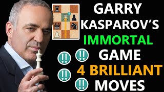 Garry Kasparovs immortal Kasparov vs Topalov 1999Famous chess game4 Brilliant moves in one game [upl. by Jaquenetta423]